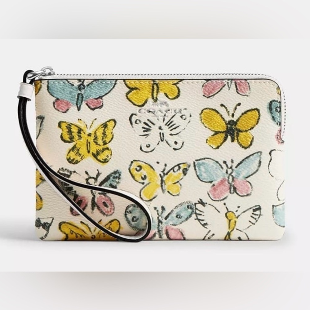 NWT Coach Butterfly Wristlet